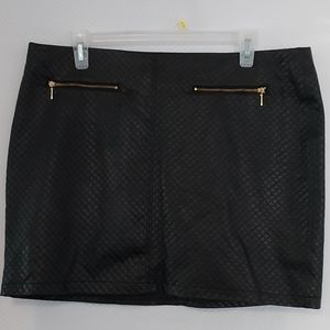 Faux Leather Skirt